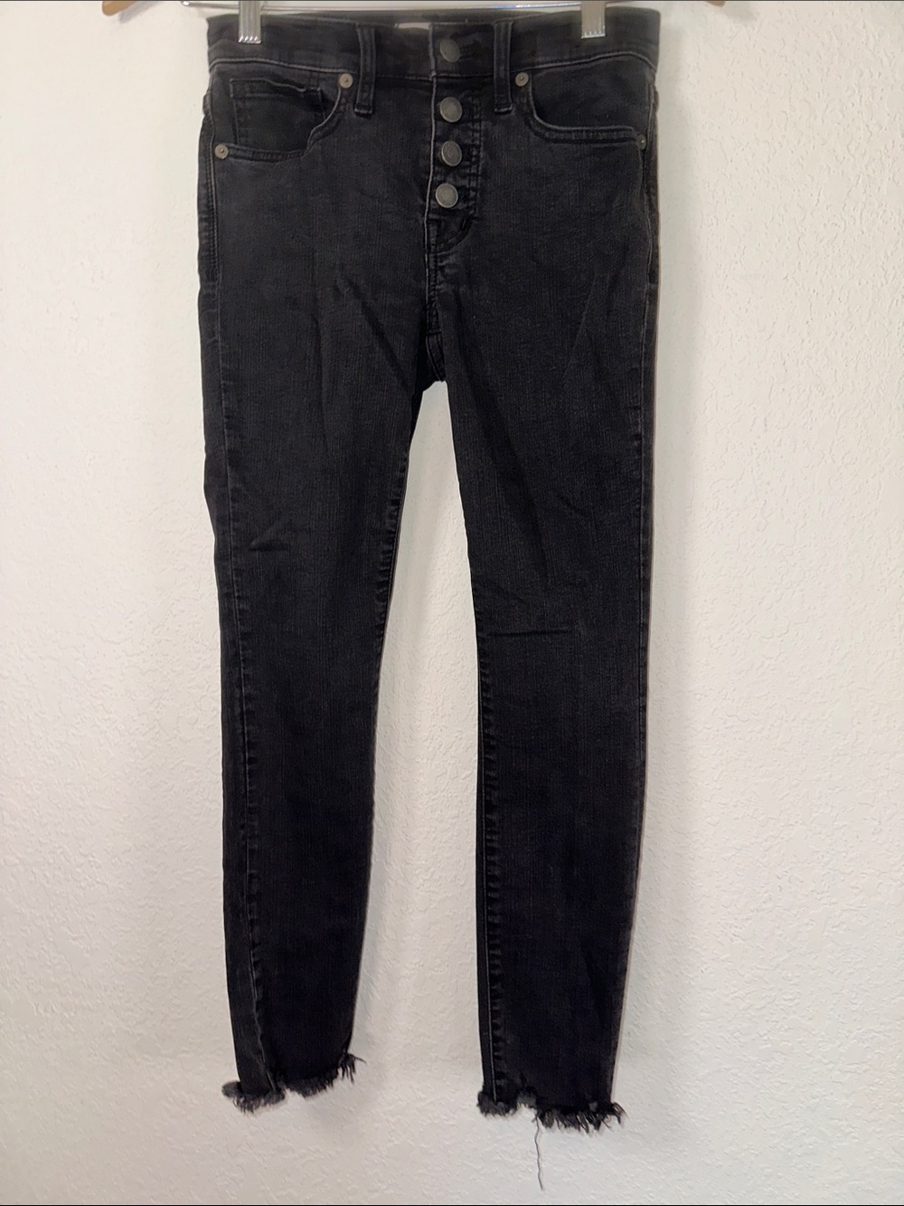 Madewell Black High-Rise Button-Fly Skinny Jeans